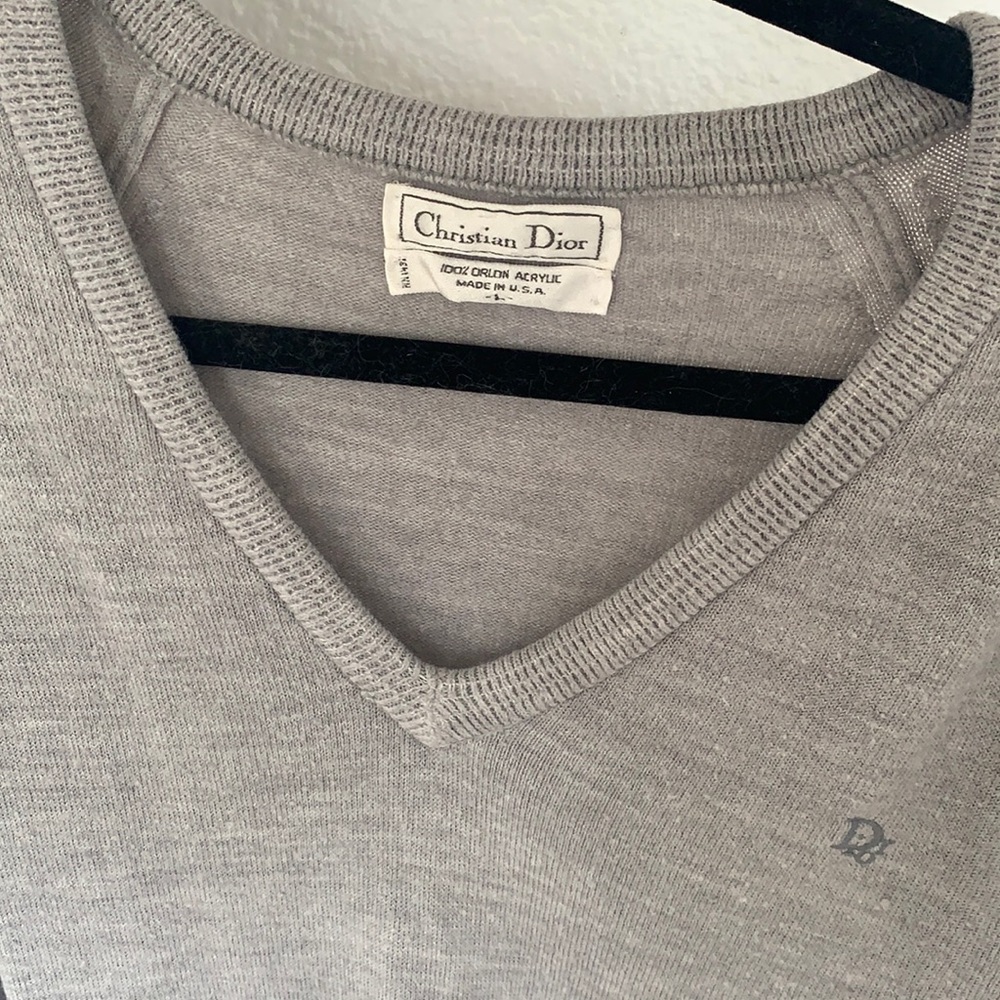 Dior grey knit sweater